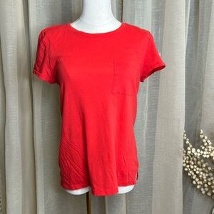 Banana Republic Red Sz Small Tee Shirt Pima Cotton